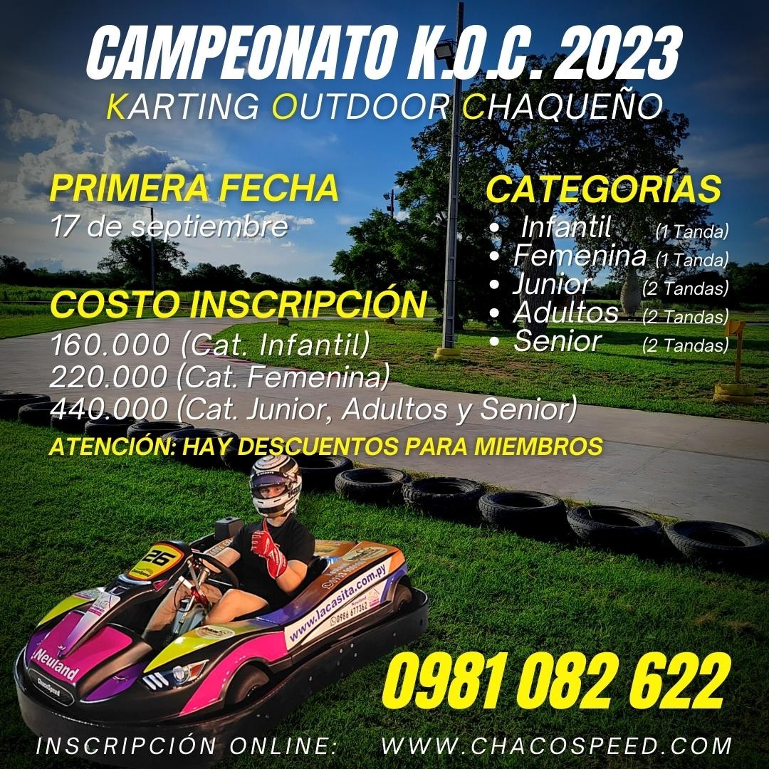 Campeonato Karting Outdoor Chaqueño en Chaco Speed 2023